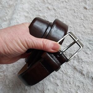 Men's Dockers Dark Brown Leather Belt 34-36 Capsule Casual Office